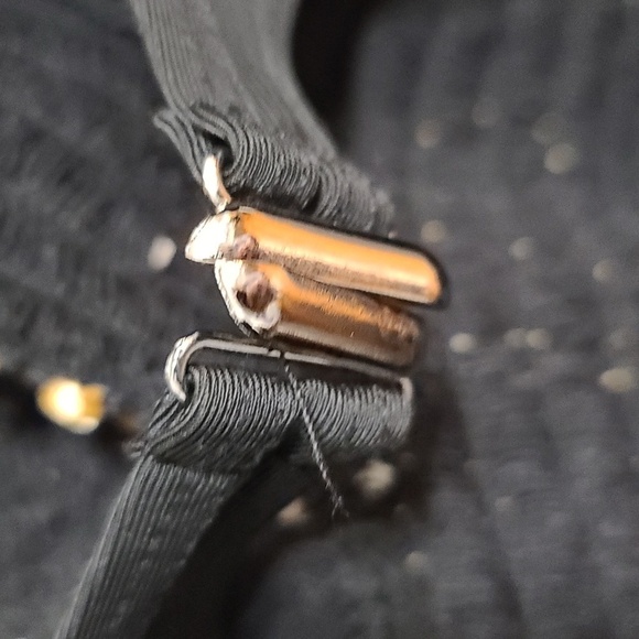 Unbranded Womens Swimsuit One Piece Black W/Gold Ric A Rac Sequins Size XL EUC - Picture 6 of 9